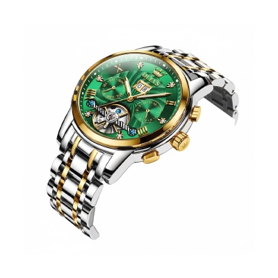 Picture of Olevs 9910 Fashion Mechanical Watch for Man Wateproof Stainless Steel luxury Business Luminous Automatic Watches Men