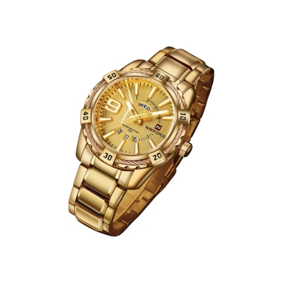 Picture of NAVIFORCE 9117 Luxury Brand Mens Sport Watch Gold Full Steel Quartz Watches