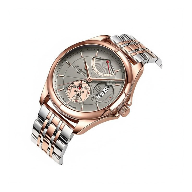 Picture of POEDAGAR 802 Luxury Brand Casual Silver Rose Gold Men Watch Waterproof Date Full Stainless Steel Quartz Men's Watch Business Gift