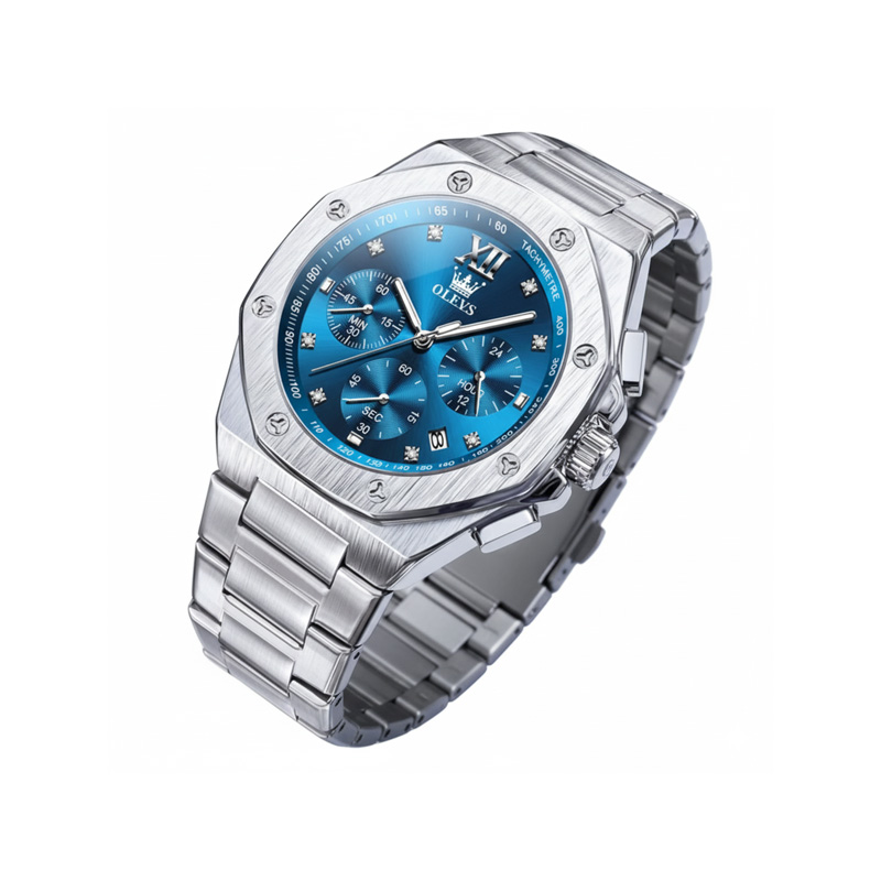 Picture of OLEVS-3626 Stainless Steel Quartz Chronograph Round Dial Calendar Luminous Small Second Wristwatch