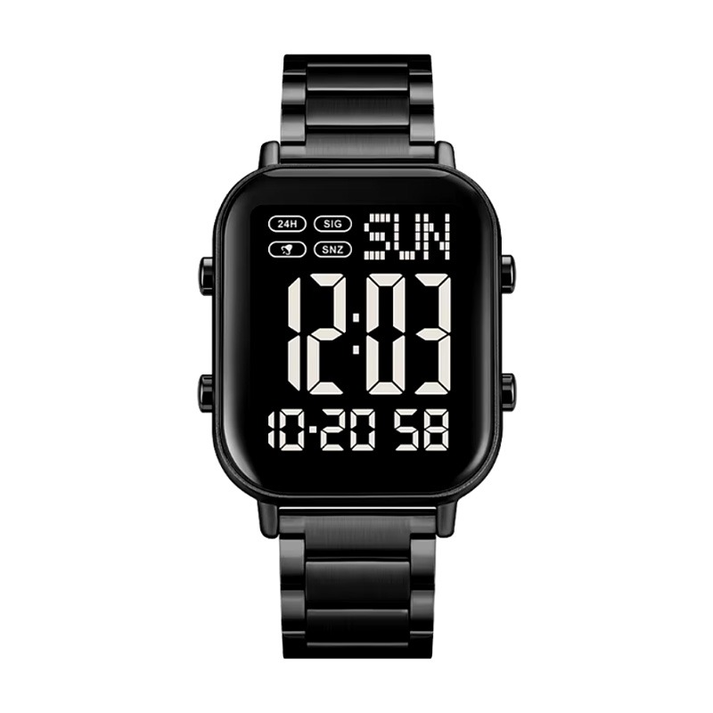 Picture of SKMEI Men's Electric Watch Stainless Steel Waterproof Chronograph Luminous Countdown Dual Time Watch 2259