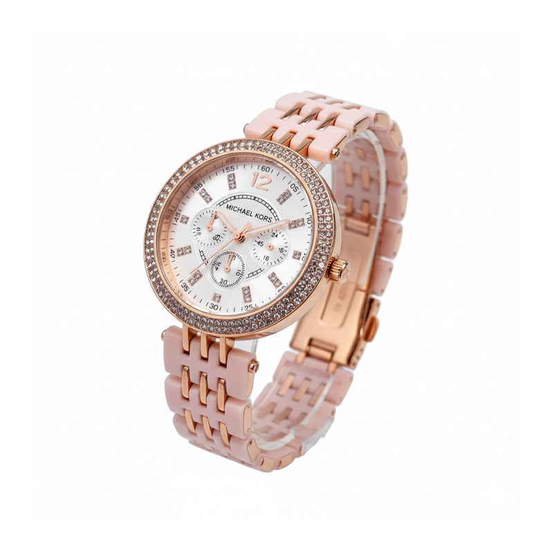 Picture of Michael Kors Women's MK Parker Gold-Tone and White Watch