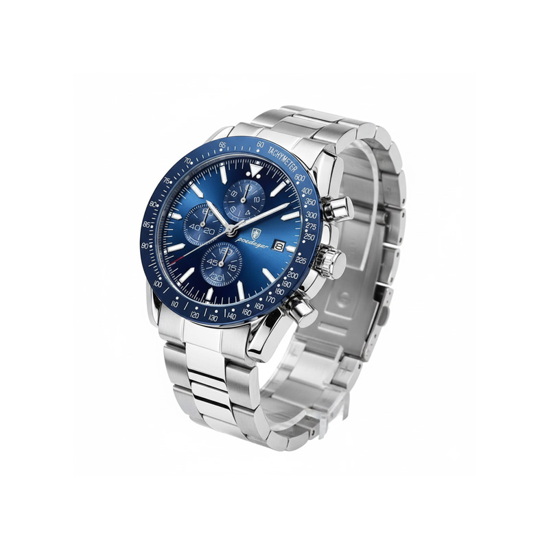 Picture of POEDAGAR 988 Luxury Men Watch High Quality Fashion Chronograph Waterproof Luminous Date Stainless Steel Quartz Watch Man Clock Reloj