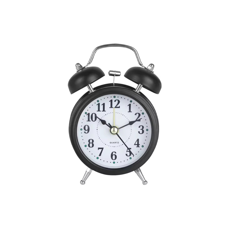 Picture of Twin Bell Table Alarm Clock with Silent Mechanism Backlight and Durable Design for Bedroom Office and Gift Use