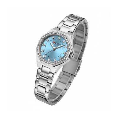 Picture of CURREN 9100 Women New Luxury Elegance Quartz Watch – Silver Blue Color