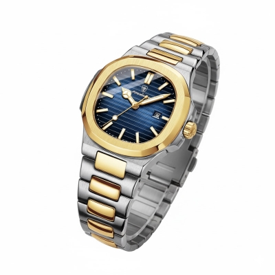 Picture of POEDAGAR  Luxury Square Watch for men Waterproof Luminous Date Stainless Steel Quartz men’s