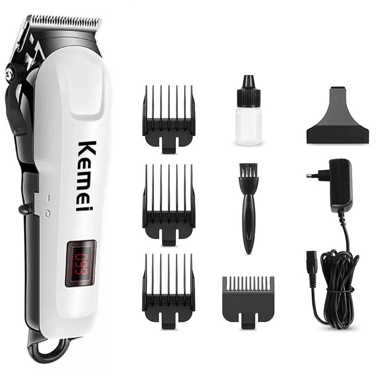 Kemei Km-809A Digital Rechargeable Electric Hair Cut Trimmer ZangCart Bdonline shop bangladeshothoba.com