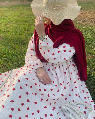 Picture of Abaya borka (Popcorn Love) (No Hijab Only Borka) Popcorn Georget Stylish Party Borka Fashion Collection Fashionable Khimar Lycra Borka For Women