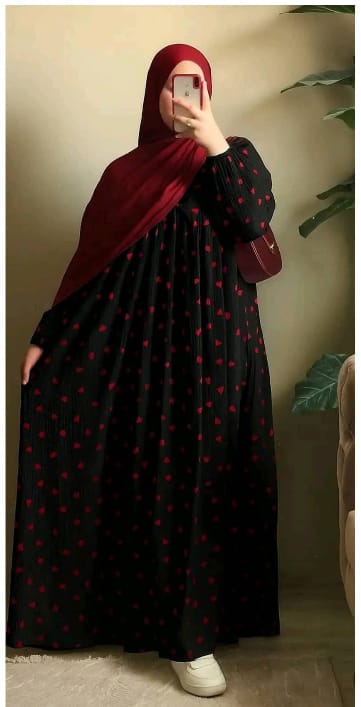 Picture of Abaya borka (Popcorn Love) (No Hijab Only Borka) Popcorn Georget Stylish Party Borka Fashion Collection Fashionable Khimar Lycra Borka For Women