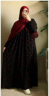 Picture of Abaya borka (Popcorn Love) (No Hijab Only Borka) Popcorn Georget Stylish Party Borka Fashion Collection Fashionable Khimar Lycra Borka For Women