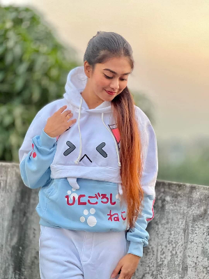 Picture of Pikachu Hoolie Harajuku Pink Hoodies Cartoon Cat Printed Hooded Sweet Sweatshirt Women