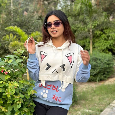 Picture of Pikachu Hoolie Harajuku Pink Hoodies Cartoon Cat Printed Hooded Sweet Sweatshirt Women