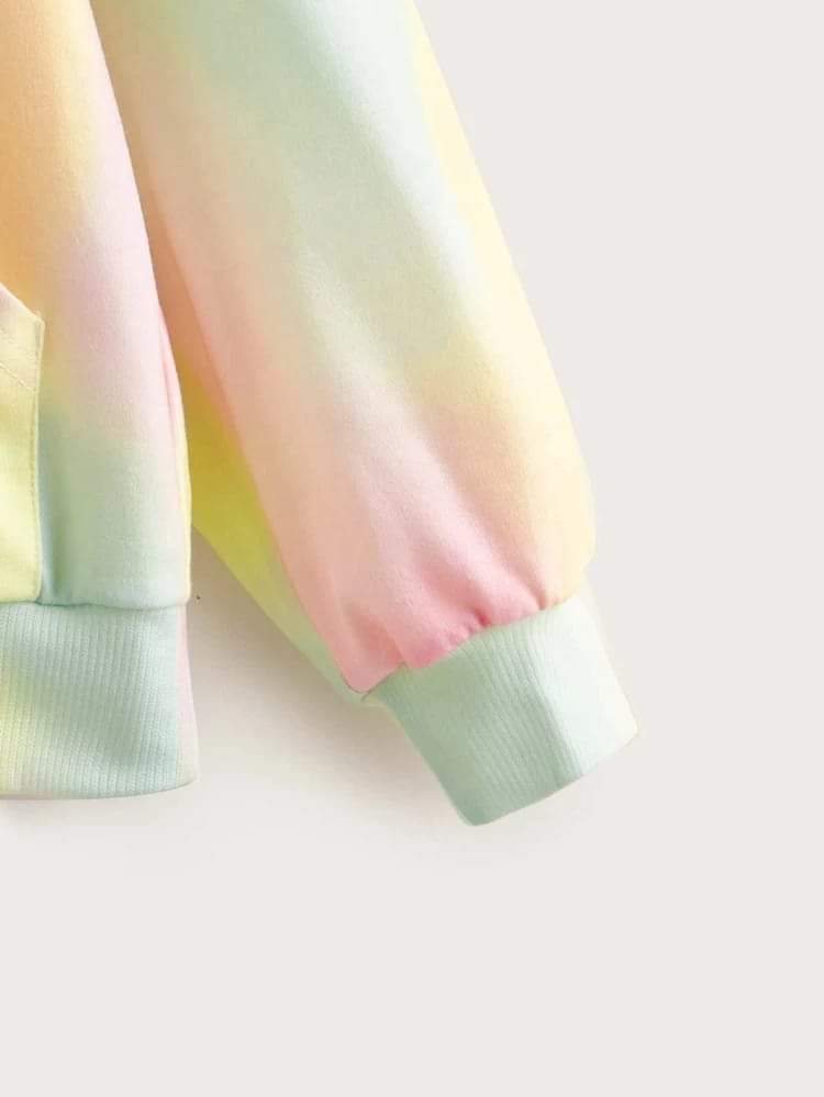 Picture of Rainbow Smile Love Hoodie Fashionable Hooded Sweatshirt Women