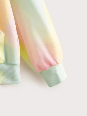 Picture of Rainbow Smile Love Hoodie Fashionable Hooded Sweatshirt Women