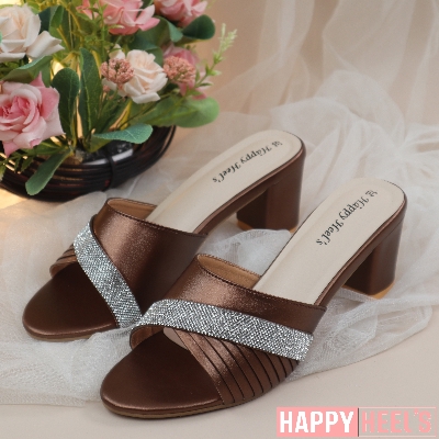 Picture of Embellished Block Heel Mule Sandals