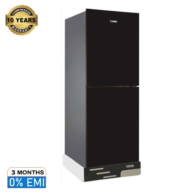 Picture of VISION Glass Door Refrigerator RE-356 Liter Black Top Mount