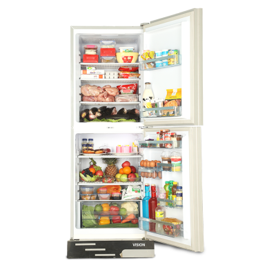 Picture of VISION Glass Door Refrigerator RE-356 Liter Black Top Mount