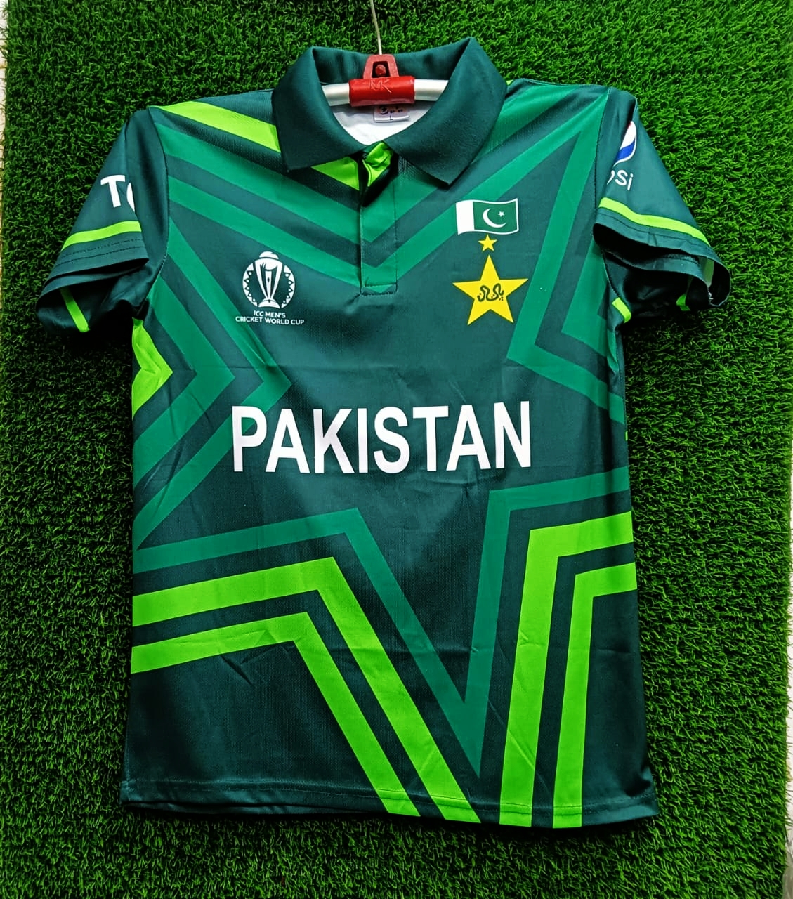 Picture of Pakistan World Asia Cup Jersey 2023 4 Part Jersey Premi premium Quality - Pakistan Cricket Jersey - Cricket Jersey -Collar Short Sleeve Jersey