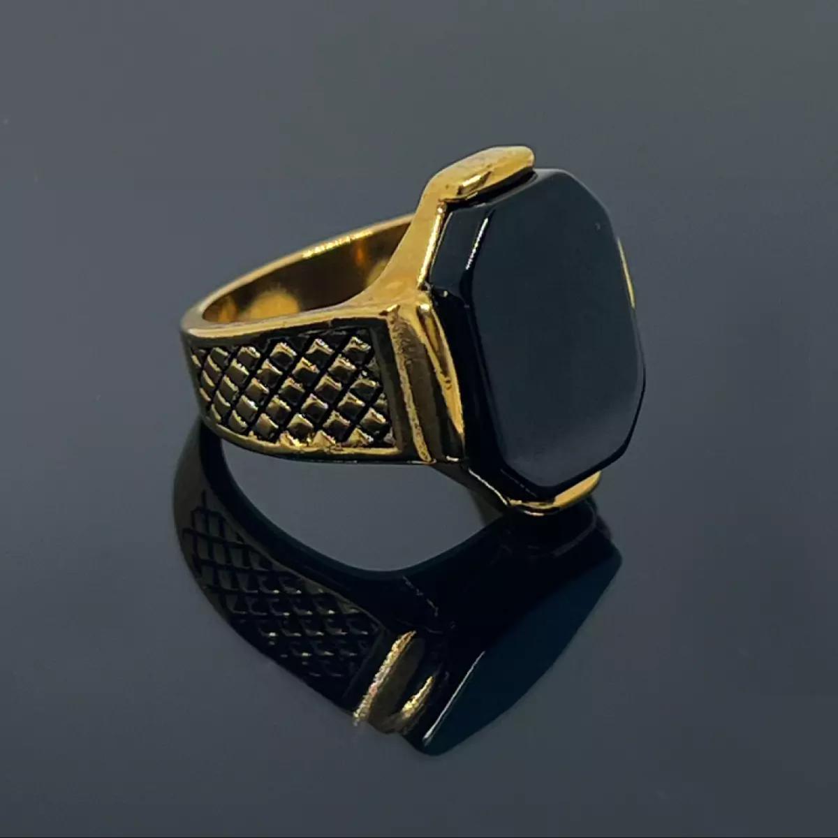 Picture of Ancient Silver Color Drop Ring For Men