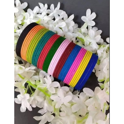 Picture of Metal velvet bangles for women -48pcs