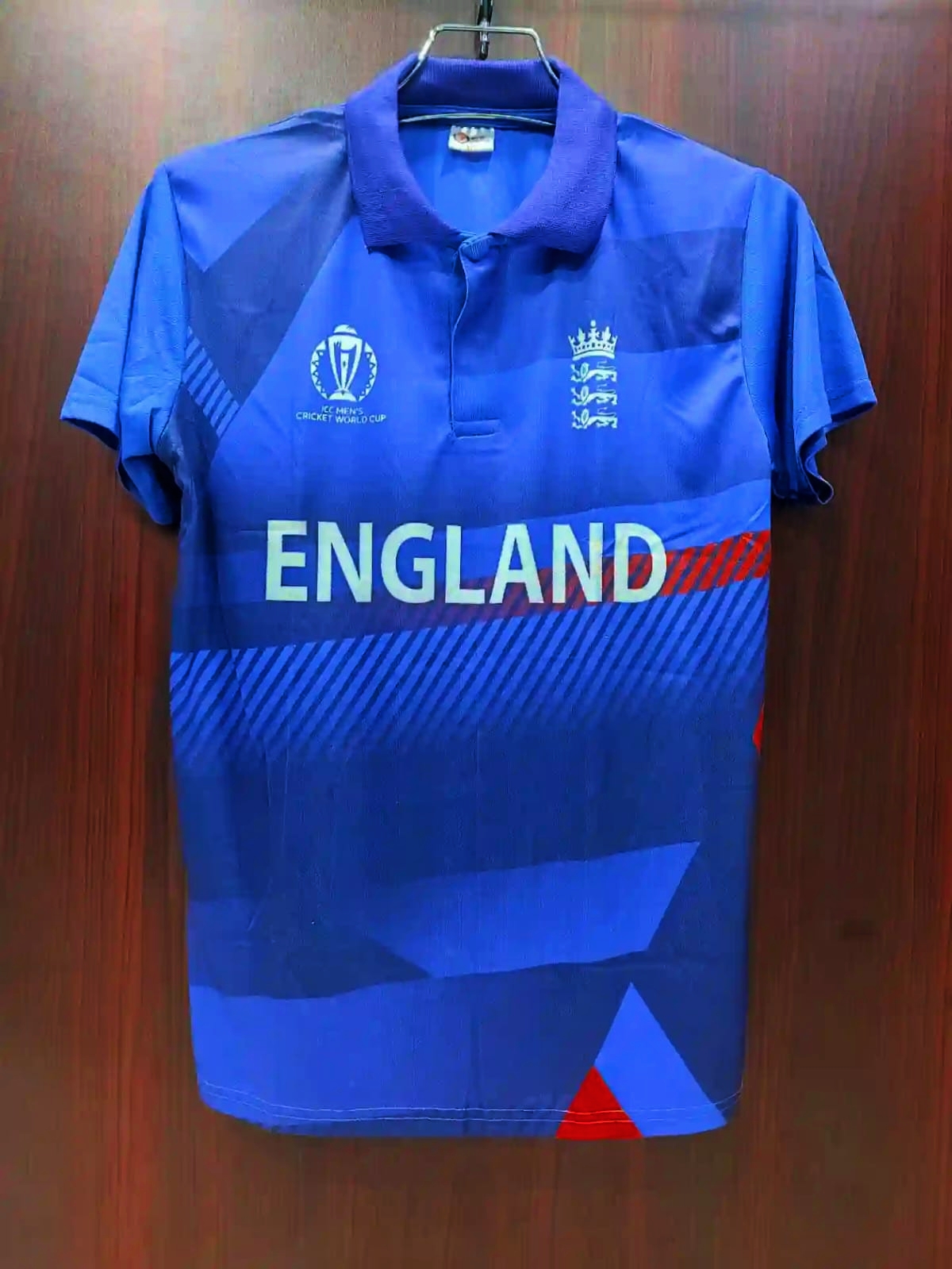 Picture of England World Cup Jersey - Polo Cricket Jersey - England Cricket Jersey - collar Short sleeve Jersey