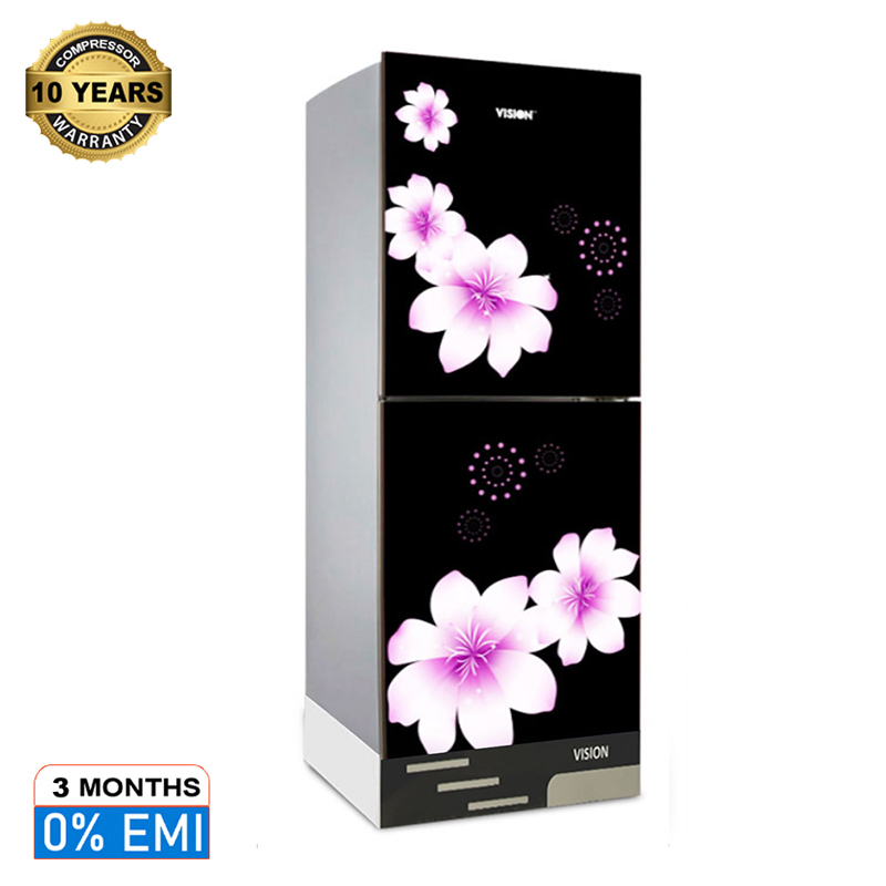 Picture of VISION Glass Door Refrigerator RE-305 Liter Mirror White Purple Top Mount