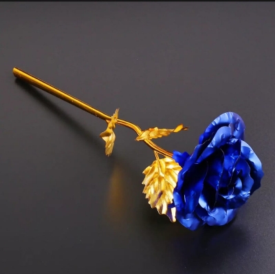 Picture of Gold Color Rose With Love Holder Box Gift Valentine's Day Mother's Day Gift Flower Golden Rose