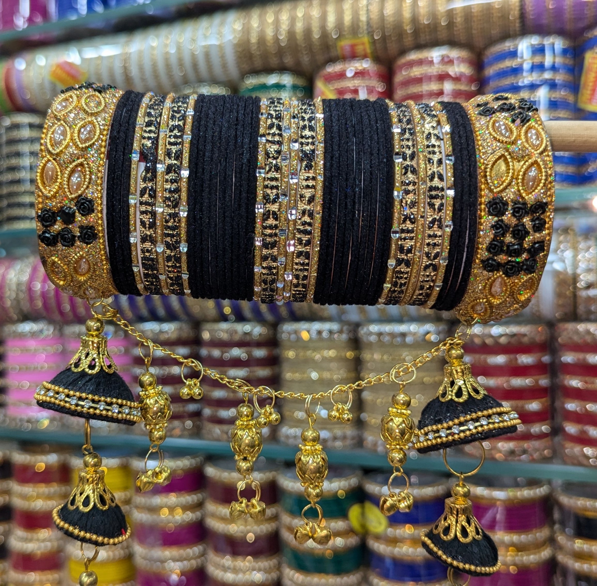 Picture of 1 Set New Indian Bridal Sahjadi Bangles/Churi Package For Girls-(1 full set)