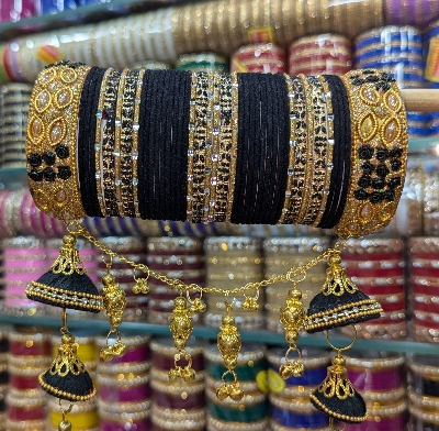 Picture of 1 Set New Indian Bridal Sahjadi Bangles/Churi Package For Girls-(1 full set)