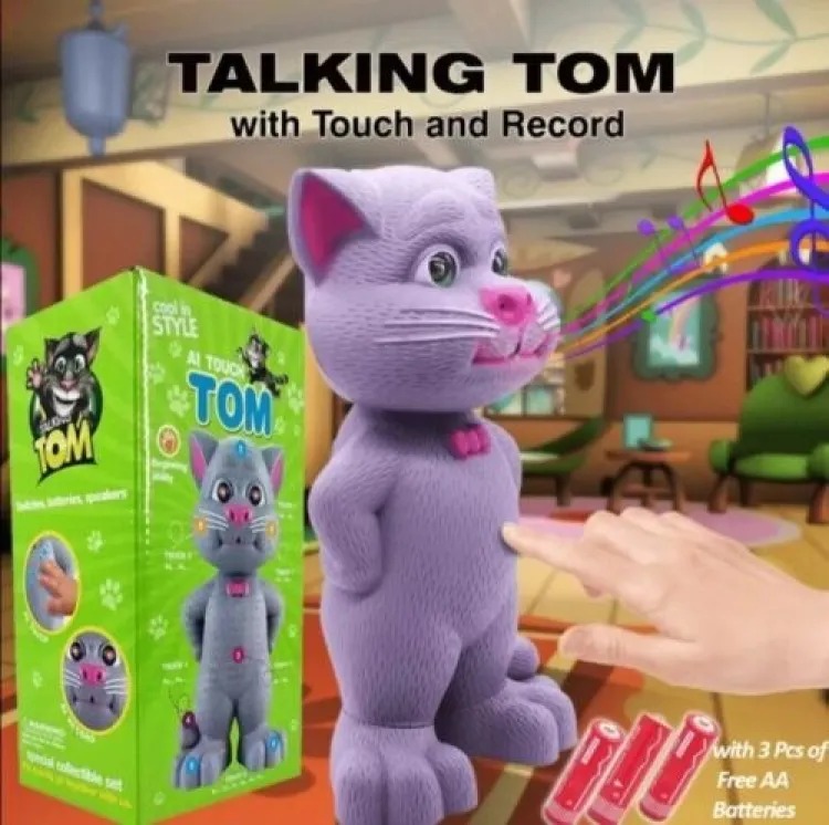 Picture of Best Quality Talking Tom Toy For Kids - Cactus Toy Touching Talking Tom Cat With Recording Music Intelligent Talk Back.Kids Toy.
