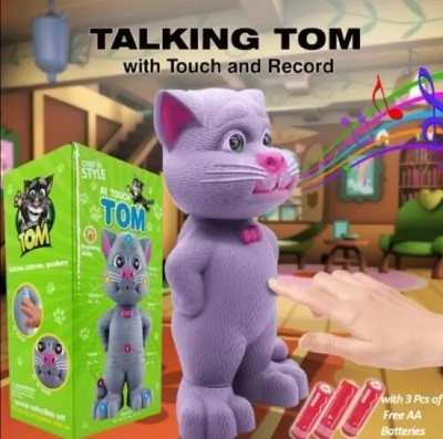 Picture of Best Quality Talking Tom Toy For Kids - Cactus Toy Touching Talking Tom Cat With Recording Music Intelligent Talk Back.Kids Toy.