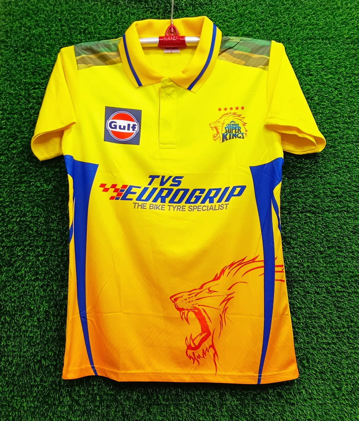 Picture of Chennai Super King Jersey short sleeve Collar Polo Cricket Jersey For Men - IPL Jersey 2025 - Chennai Jersey 2025