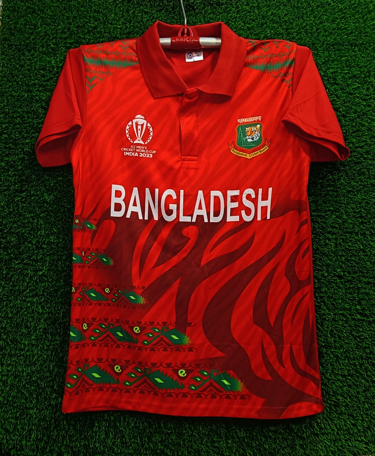Picture of Bangladesh World Cup Jersey 2023- Short Sleeve Collar Cricket Jersey- Official Supporter Jersey For Bangladesh Cricket Fans- Short Sleeve