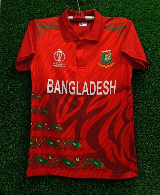 Picture of Bangladesh World Cup Jersey 2023- Short Sleeve Collar Cricket Jersey- Official Supporter Jersey For Bangladesh Cricket Fans- Short Sleeve