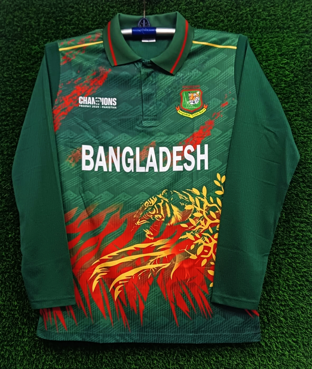 Picture of Bangladesh Cricket Jersey 2025 | Bangladesh Champions Trophy Jersey 2025 Full Sleeve Jersey Premium Quality Jersey Collar Jersey New Jersey Cricket Jersey