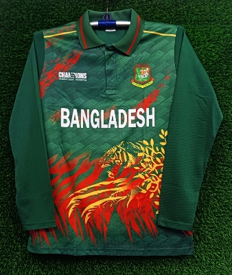 Picture of Bangladesh Cricket Jersey 2025 | Bangladesh Champions Trophy Jersey 2025 Full Sleeve Jersey Premium Quality Jersey Collar Jersey New Jersey Cricket Jersey