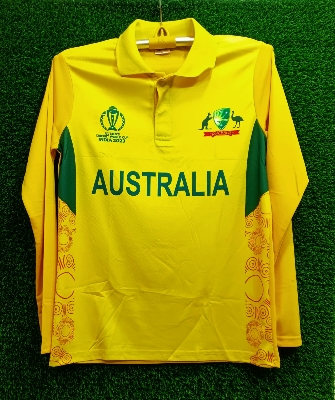 Picture of অস্ট্রেলিয়া বিশ্বকাপের জার্সি-পোলো জার্সি অস্ট্রেলিয়া ক্রিকেট জার্সি -অস্ট্রেলিয়া cricket jersey -  অস্ট্রেলিয়া Collar full sleeve Jersey