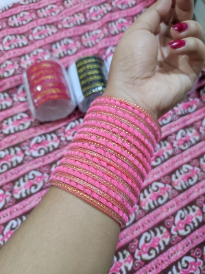 Picture of 1set 24pis Velvet kacher bangles /bridal bangles bracelets package bangles for girls