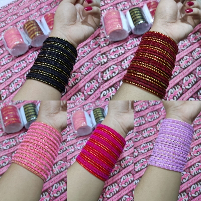 Picture of 5pis combo Velvet kacher bangles /bridal bangles bracelets package bangles for girls