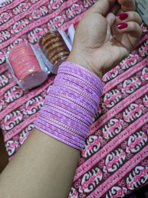 Picture of 1set 24pis Velvet kacher bangles /bridal bangles bracelets package bangles for girls