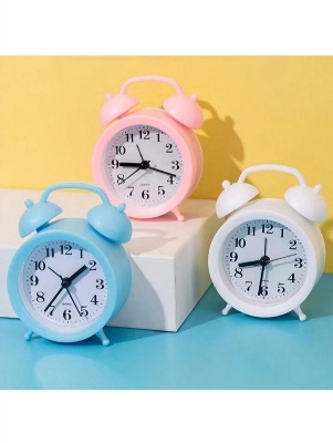 Picture of Small Metal Alarm Bed/Table Clock - Wall Clock