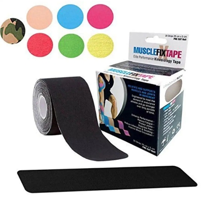 Picture of AUPCON Sports Kinesiology Tape Precut Muscle Tape Breathable Hypoallergenic Latex Free Water Resistant Pain Relief Knee Shoulder Elbow Ankle Injury Recovery Therapeutic Aid