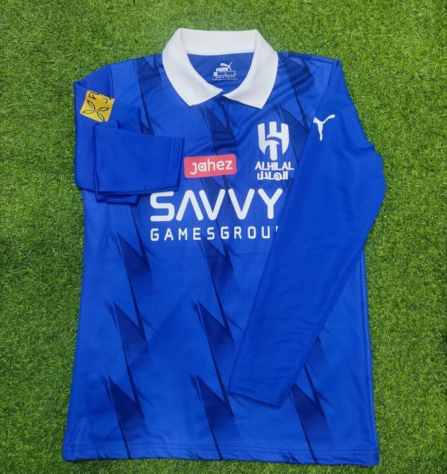 Picture of Al Hilal Jersey - Full Sleeve Collar al-hilal Jersey for Man - Football Jersey