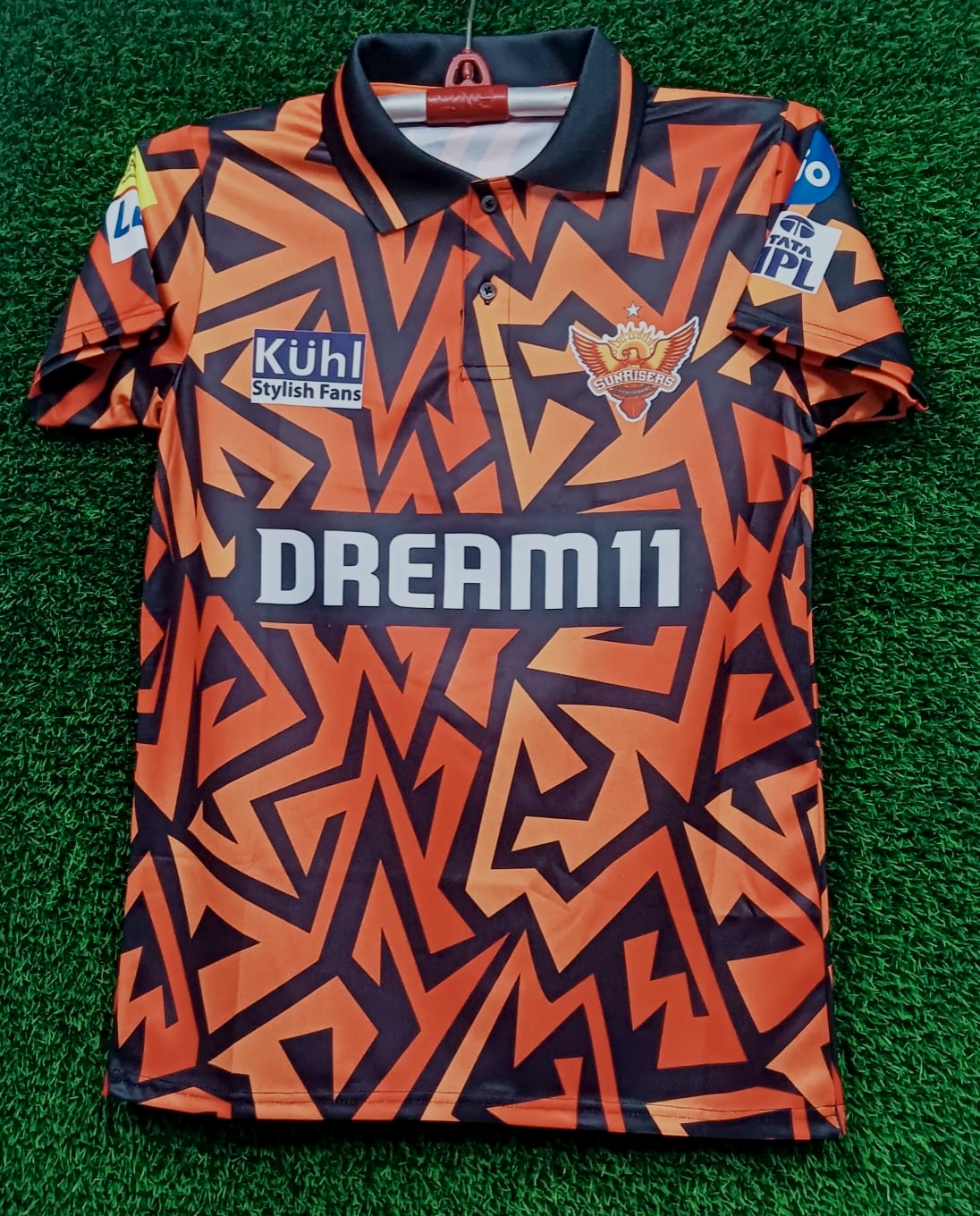 Picture of SunRisers Hyderabad Short sleeve Polo Cricket Jersey For Men - SH Half Sleeve - IPL Jersey - SunRisers Jersey 2025 4 part Jersey New Jersey