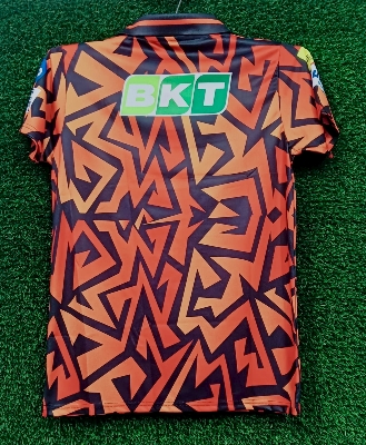 Picture of SunRisers Hyderabad Short sleeve Polo Cricket Jersey For Men - SH Half Sleeve - IPL Jersey - SunRisers Jersey 2025 4 part Jersey New Jersey