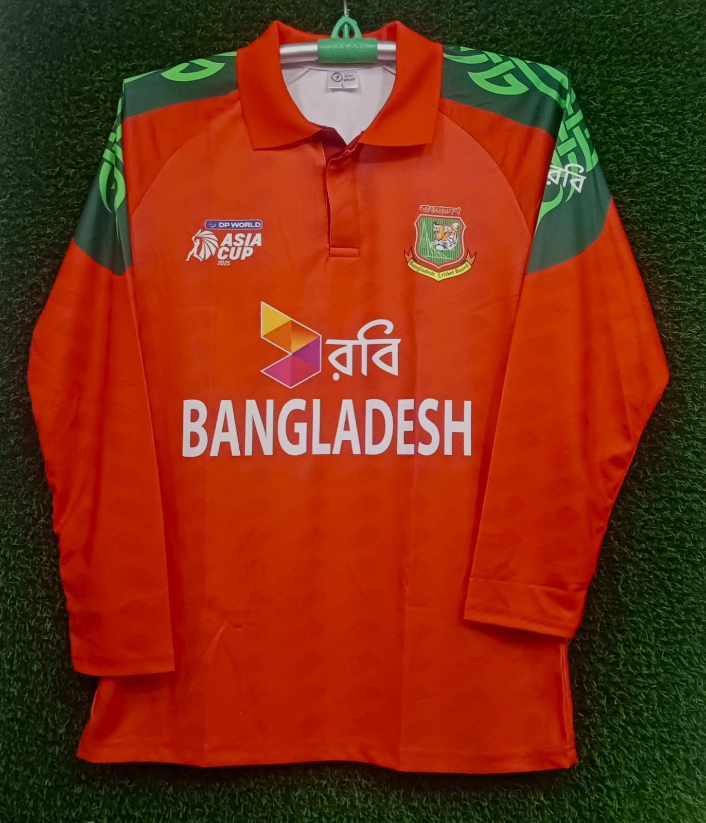 Picture of Bangladesh ODI Jersey 2025/2026 Full Sleeve Collar Polo Cricket Jersey For Men - Long Sleeve Polo - Bangladesh Cricket Jersey 2025