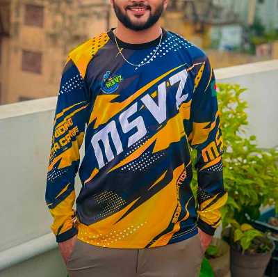 Picture of Biker Full Sleeve T-Shirt, Msvz Full Sleeve Jersey - Get The Perfect Blend Of Style And Comfort With This Full- Sleeve T-Shirt From Msvz