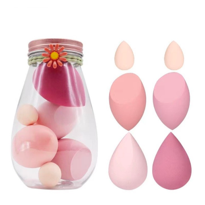 Picture of Jaar Puff Sponges 6pcs Beauty Blender Makeup Puff Set With Bottle