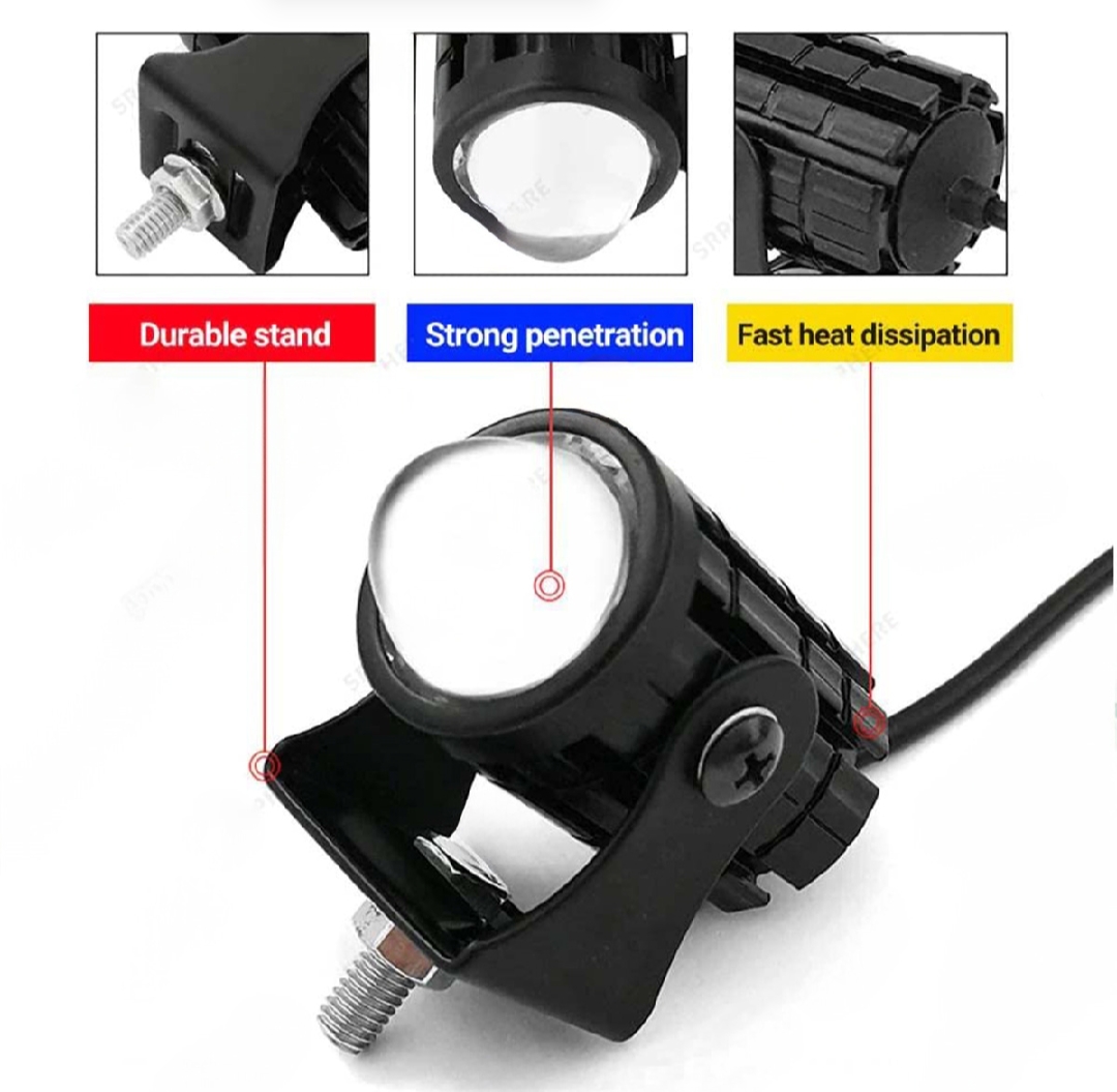 Picture of Bike Or Car Mini Drivig Fog Light 2 Colour 1 Pcs