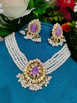Picture of Premium Quality Pearls Choker With Earrings - Jewellery Sets For Women